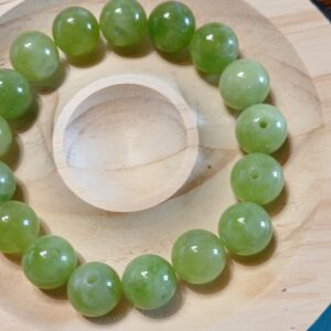 16 perles en Péridot naturel – diamètre 10 mm
