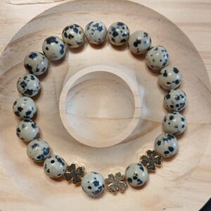 perles en Jaspe dalmatienne – 8 mm
