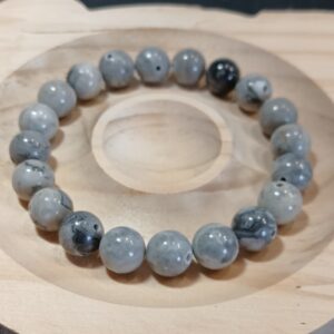 perles en Jaspe grise – 8 mm