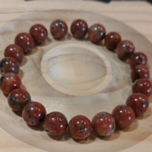 perles en Jaspe rouge marbré – 8 mm