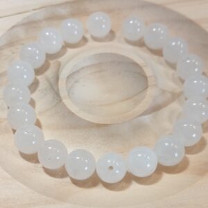 perles en Quartz blanc (laiteux) – 8 mm