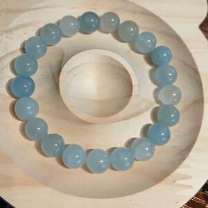 perles en Calcédoine bleue – 8 mm