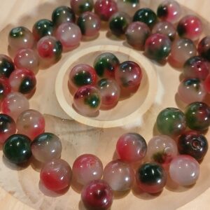 perles en Tourmaline Melon d’Eau – 8 mm