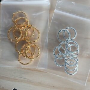 anneaux de perles mix