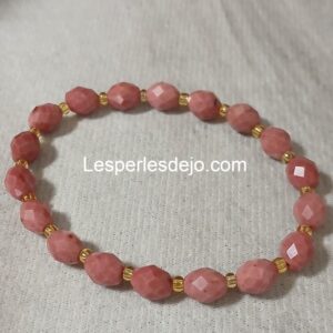 bracelet en rhodonite