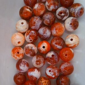 Agate Rouge Feu de 8 mm