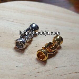 Fermoir 6x20 mm en laiton avec zircone 2