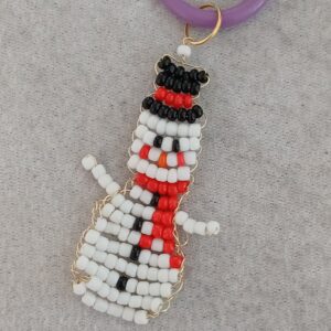 Kit bonhomme en neige en perles de rocaille