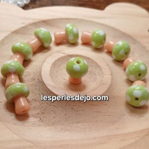 perles champignons vert