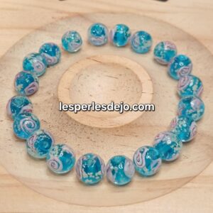 perles soufflées bleues clair