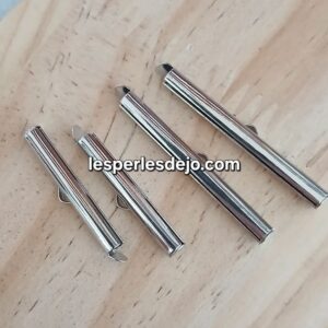embout tube argenté