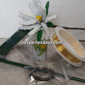 kit marguerite en perles de rocaille