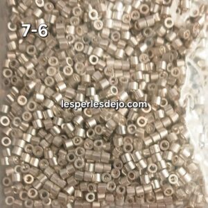 Gris/noir - perles calibrées - env. 2mm - ref: 7-6- parfait pour tissages réguliers