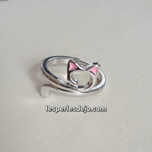 bague de tension fil crochet motif chat