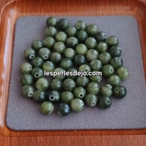 jade olive foncé 6 mm