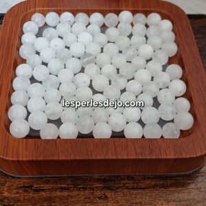 jade blanc rond 8 mm
