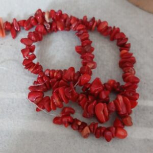 fil de 45 cm jaspe rouge grande braderie