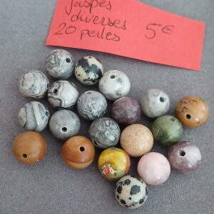 20 jaspes diverses - 8 mm