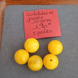 5 calcédoine jaune 10mm