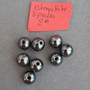 8 hématite - 8 mm