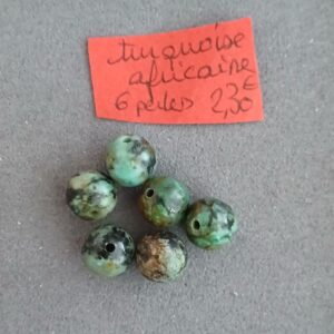 6 turquoise africaine - 8 mm