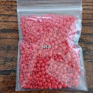 10 gr environ - perles de rocailles rondes 2mm - rouge - lot 8