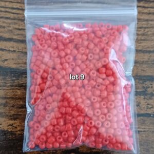 10 gr environ - perles de rocailles rondes 2mm - rouge - lot 9