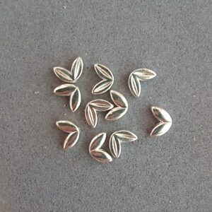 10 perles épis argentés