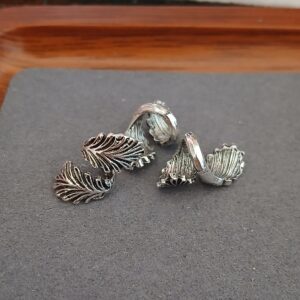 3 entretoises perles argent antique