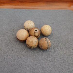 6 perles jaspe paysage 8mm