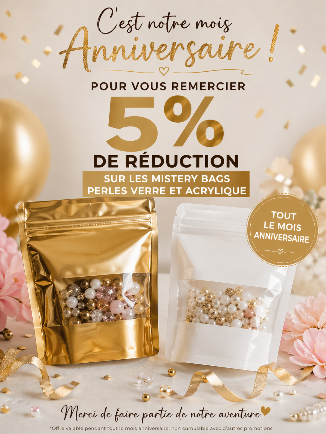 promos mistery bags mois anniversaire